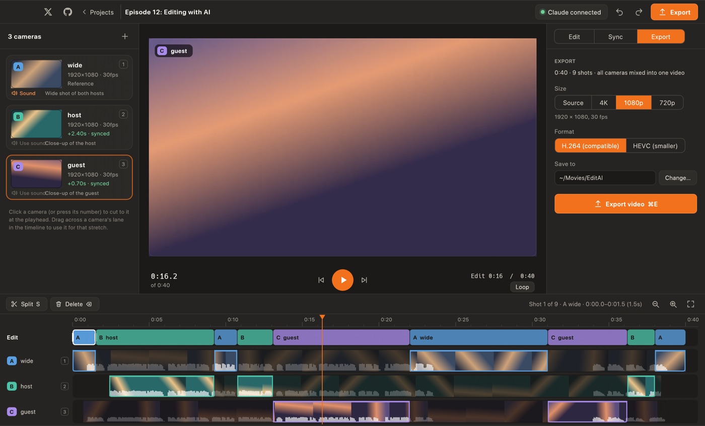 The Export tab with size, format and folder